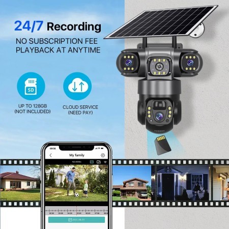 Allrounder 3 Lens 3 Display Solar 4G Sim Waterproof IP Camera (১ মাস ওয়ারেন্টি ৭ দিন গ্যারান্টি)