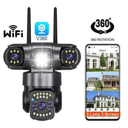 Allrounder 3 Lens 3 Display WiFi Waterproof IP Camera (১ মাস ওয়ারেন্টি ৭ দিন গ্যারান্টি)